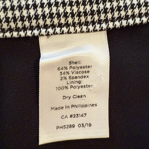 Talbots Women's Pants Size 10 Black & White Check Print - Picture 10 of 10
